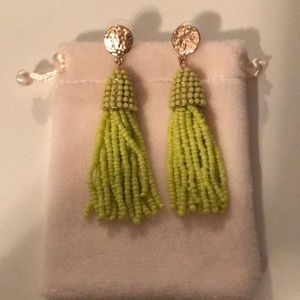 Neon Beaded Tassle Earrings
